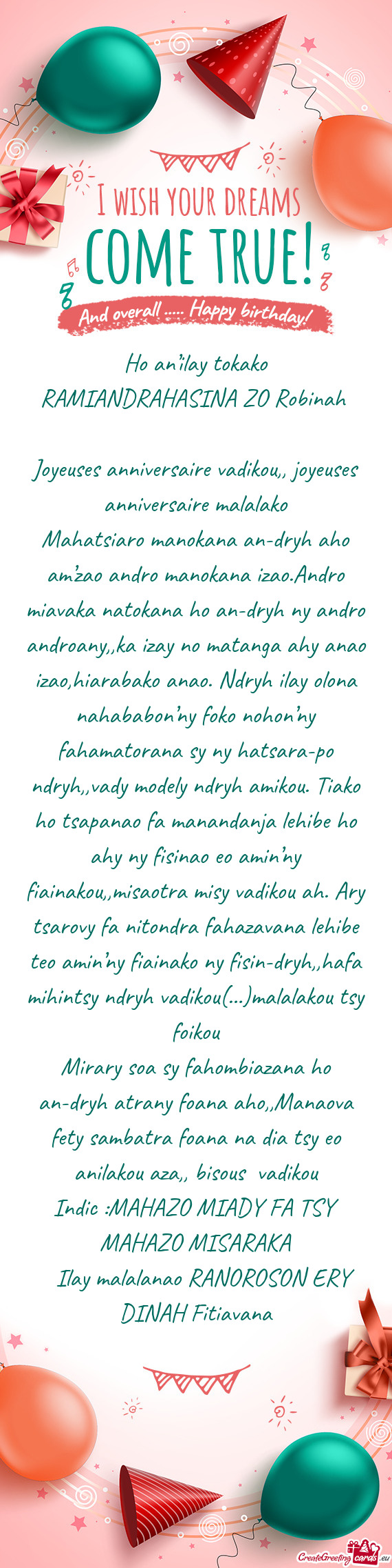 Ilakou aza,, bisous vadikou